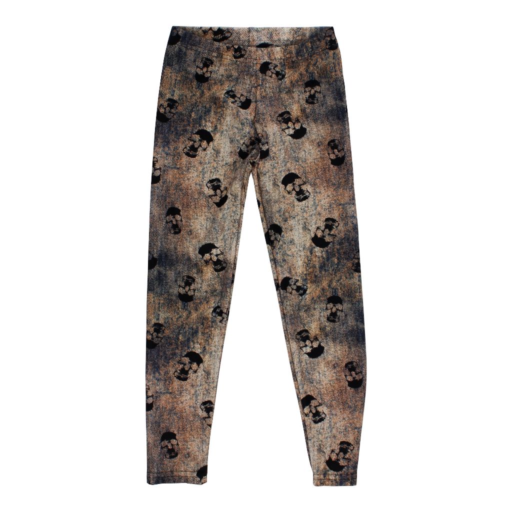Denim Legging with Skulls - Denny's