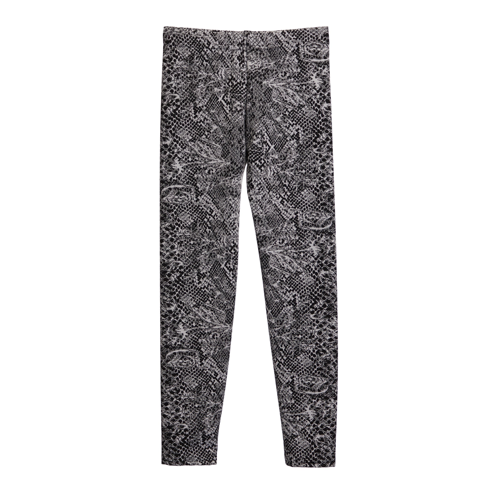 Black & White Snake Jacquard Legging - Denny's