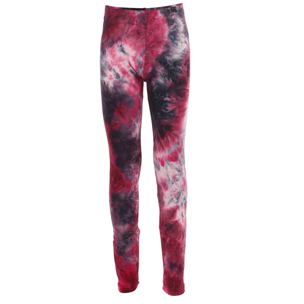Black & Burgundy Tye Dye Legging - Denny's