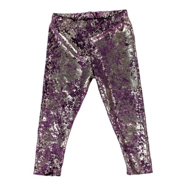 Purple Guilded Velvet Legging - Denny's
