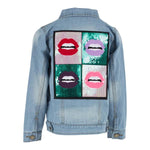 Denim Jacket with Sequin Lips - Denny's