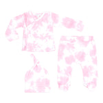 3pc Pink Tie Dye Kimono Pant & Hat Set - Denny's