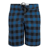Blue & Black Plaid Bermuda - Denny's