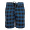 Blue & Black Plaid Bermuda - Denny's