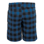 Blue & Black Plaid Bermuda - Denny's