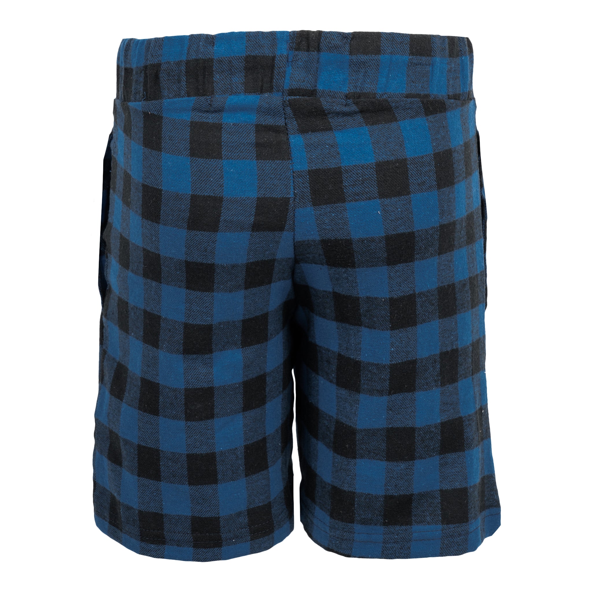 Blue & Black Plaid Bermuda - Denny's
