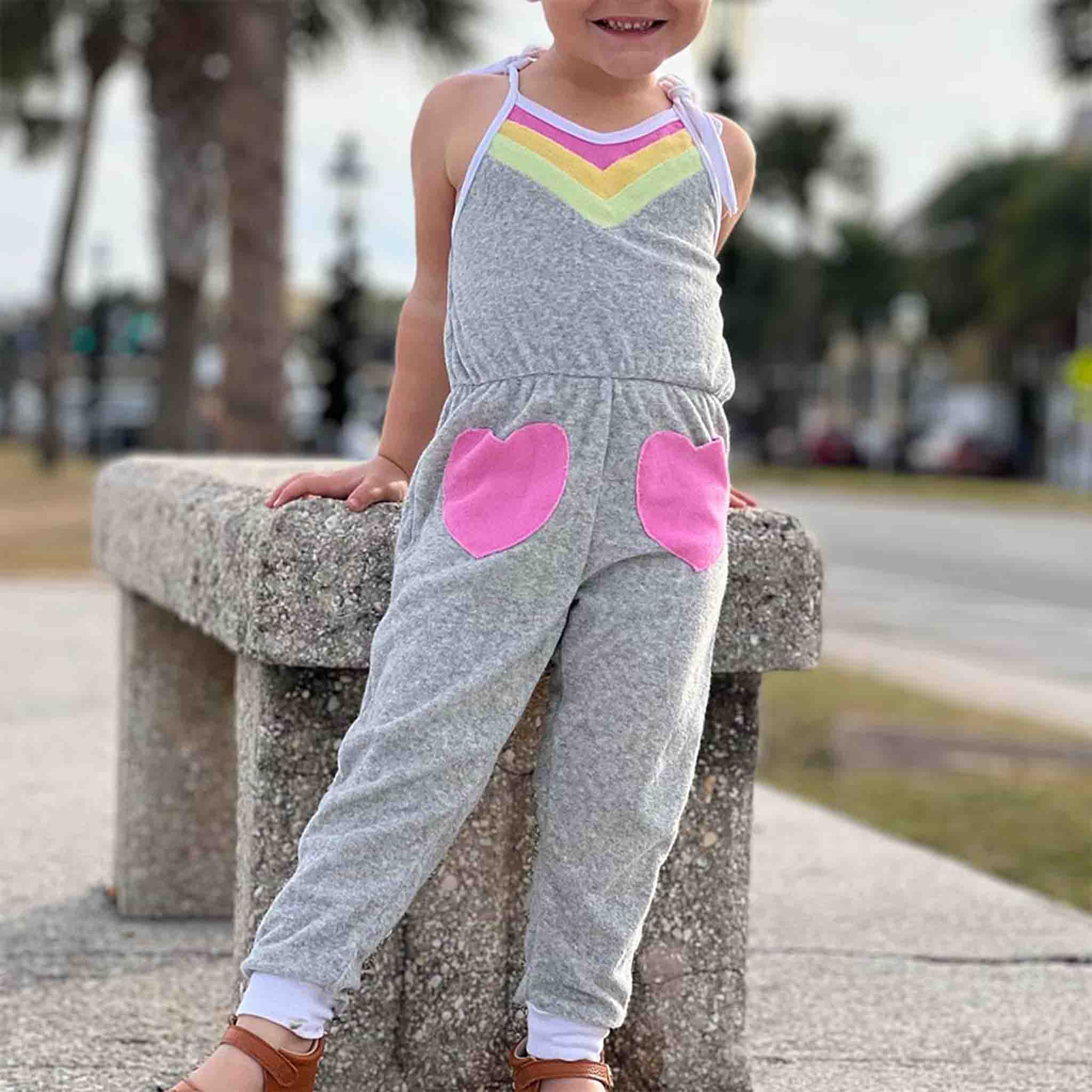 Heart Pocket Terry Jumpsuit - Denny's