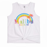 Tie Front Malibu Beach Tank Top - Denny's