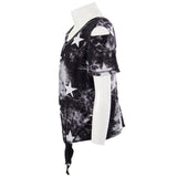 Tye Dye Cold Shoulder with Star Print - Denny's