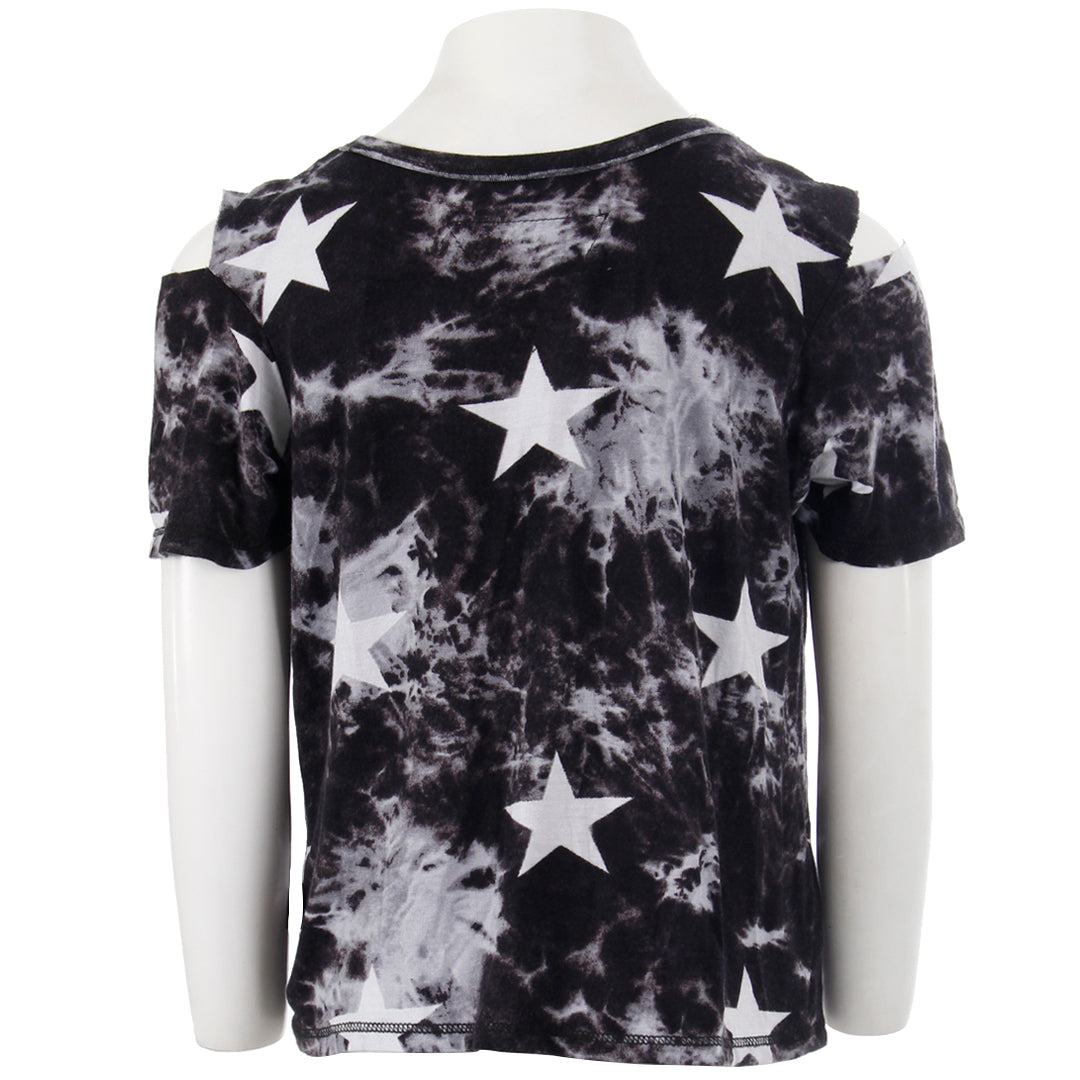 Tye Dye Cold Shoulder with Star Print - Denny's