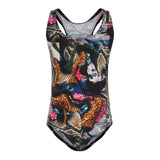 1pc Allover Animal Print Bathing Suit - Denny's