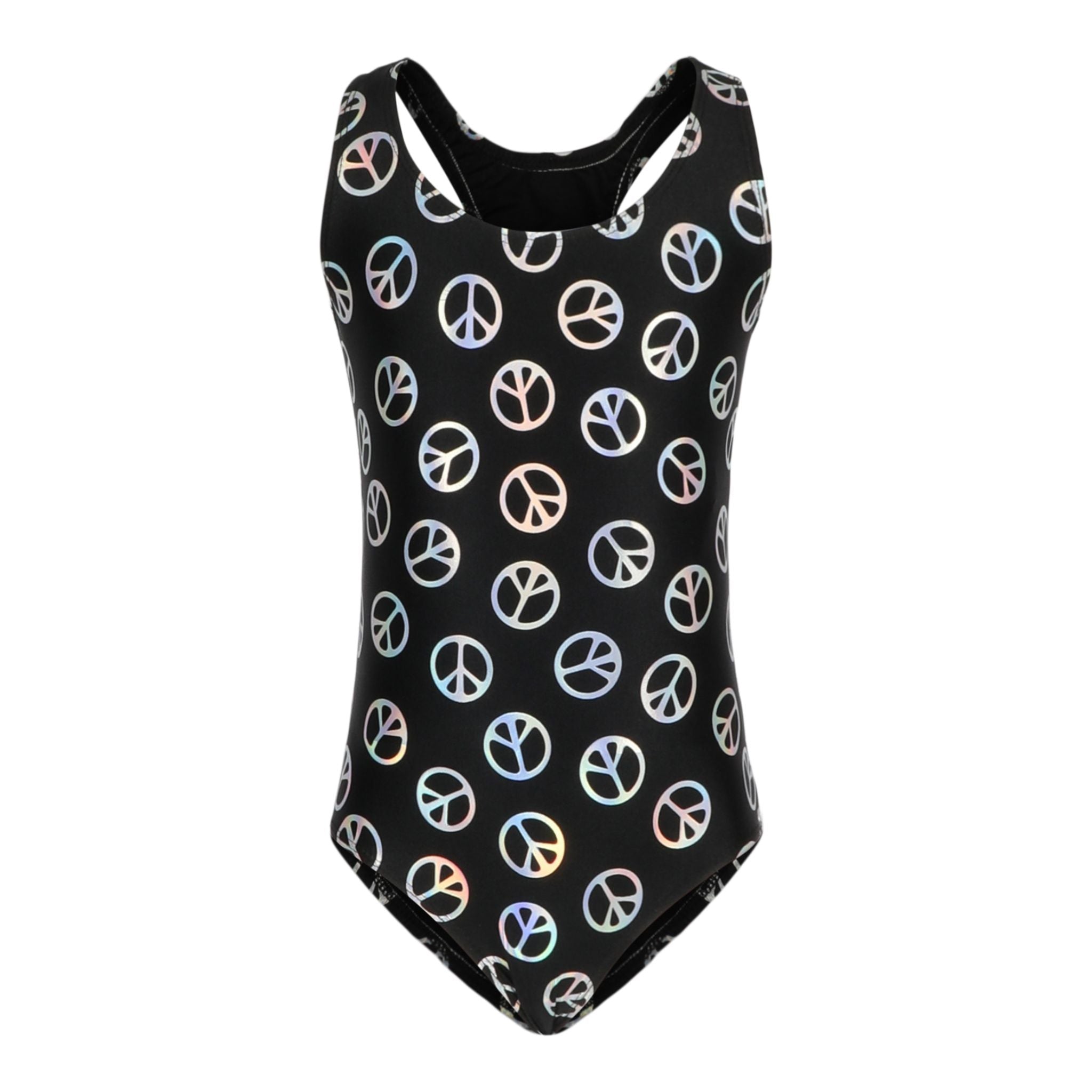 1pc Silver Peace Sign Bathing Suit - Denny's