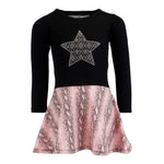 Long Sleeve Dress with Baby Pink Black Snake Love - Denny's