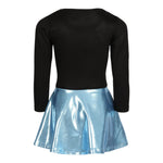 Light Blue Glitter Smiley Blue Lame Bottom Dress - Denny's