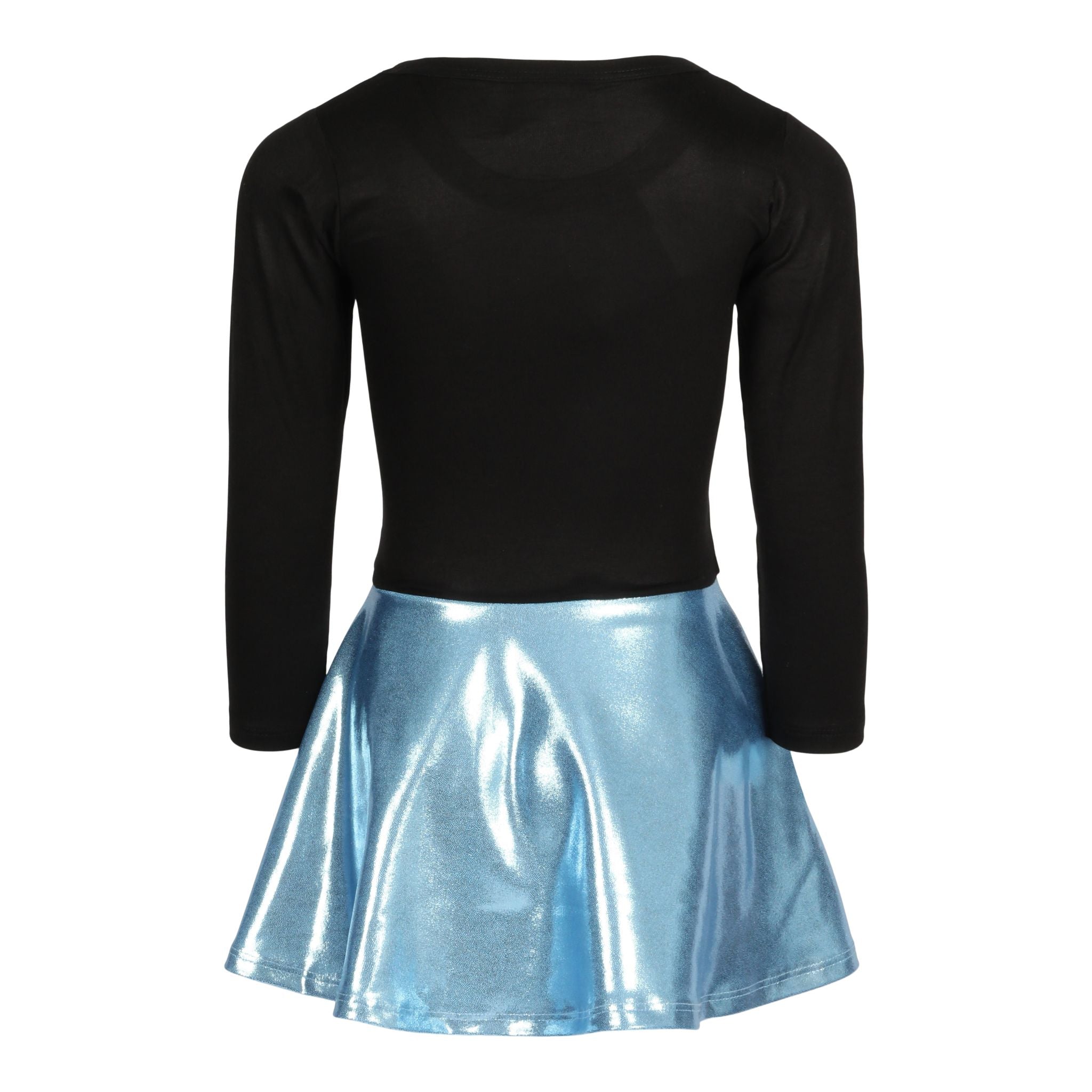 Light Blue Glitter Smiley Blue Lame Bottom Dress - Denny's