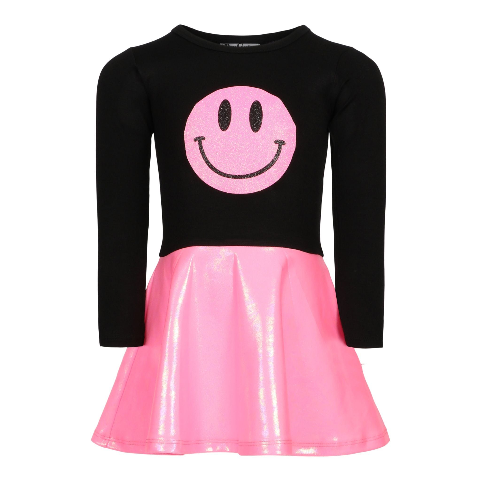 Pink Smiley Bubblegum Lame Bottom Dress - Denny's