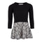 Long Sleeve Soft Black Python Dress - Denny's