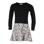 Black Python Soft Long Sleeve Dress - Denny's