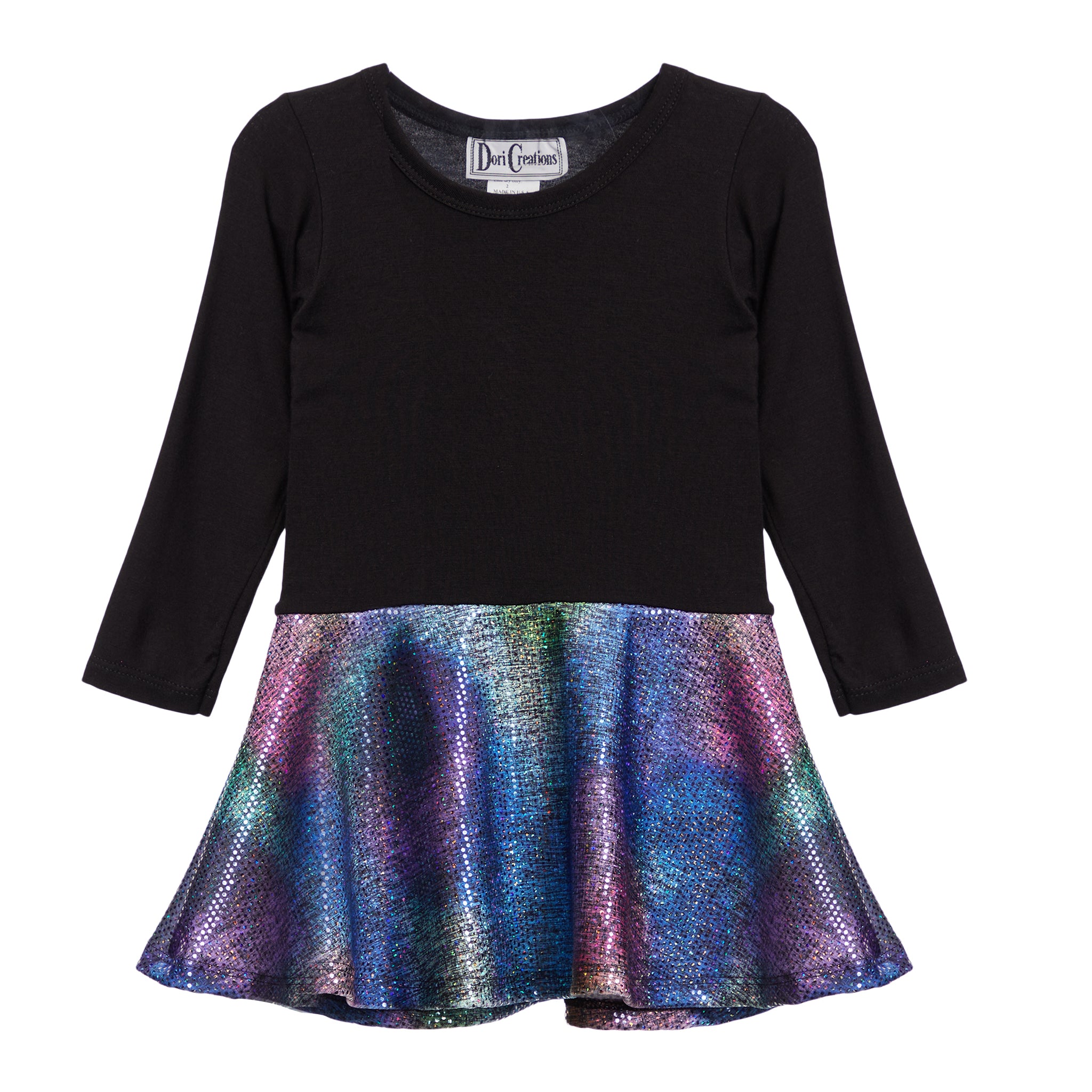 Tie Dye Glitter Cloud Bottom Dress - Denny's