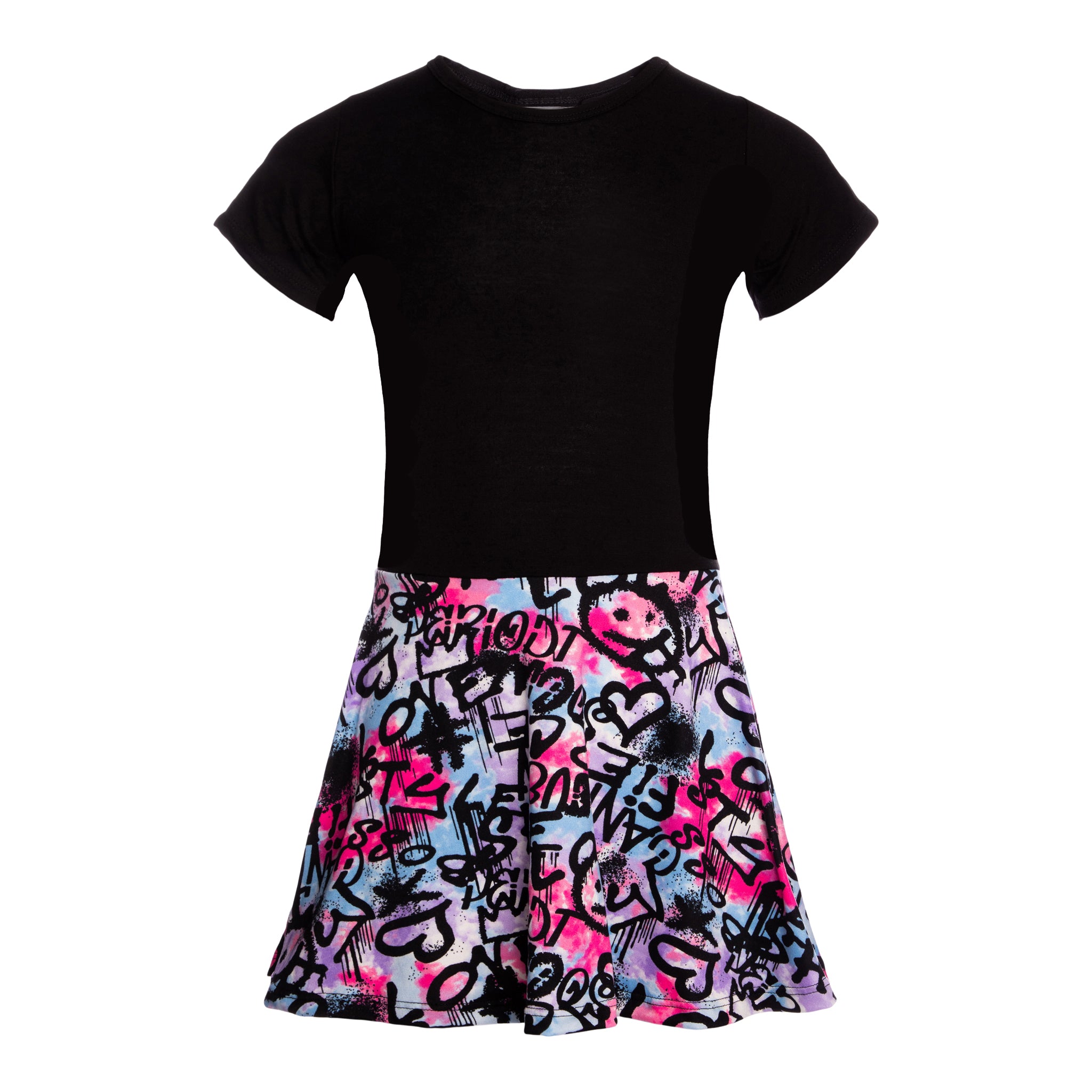 Black Top Graffitti Dress - Denny's