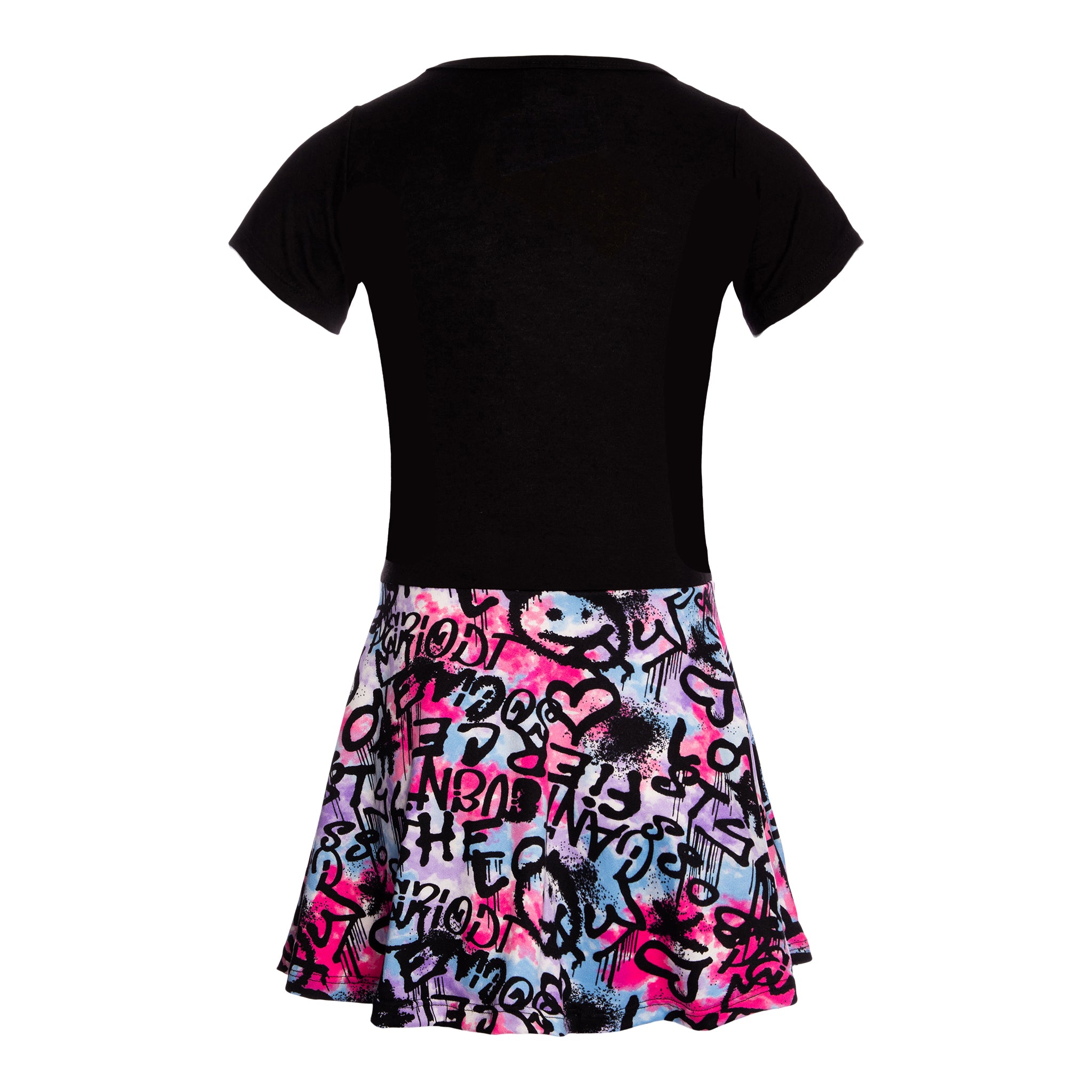 Black Top Graffitti Dress - Denny's