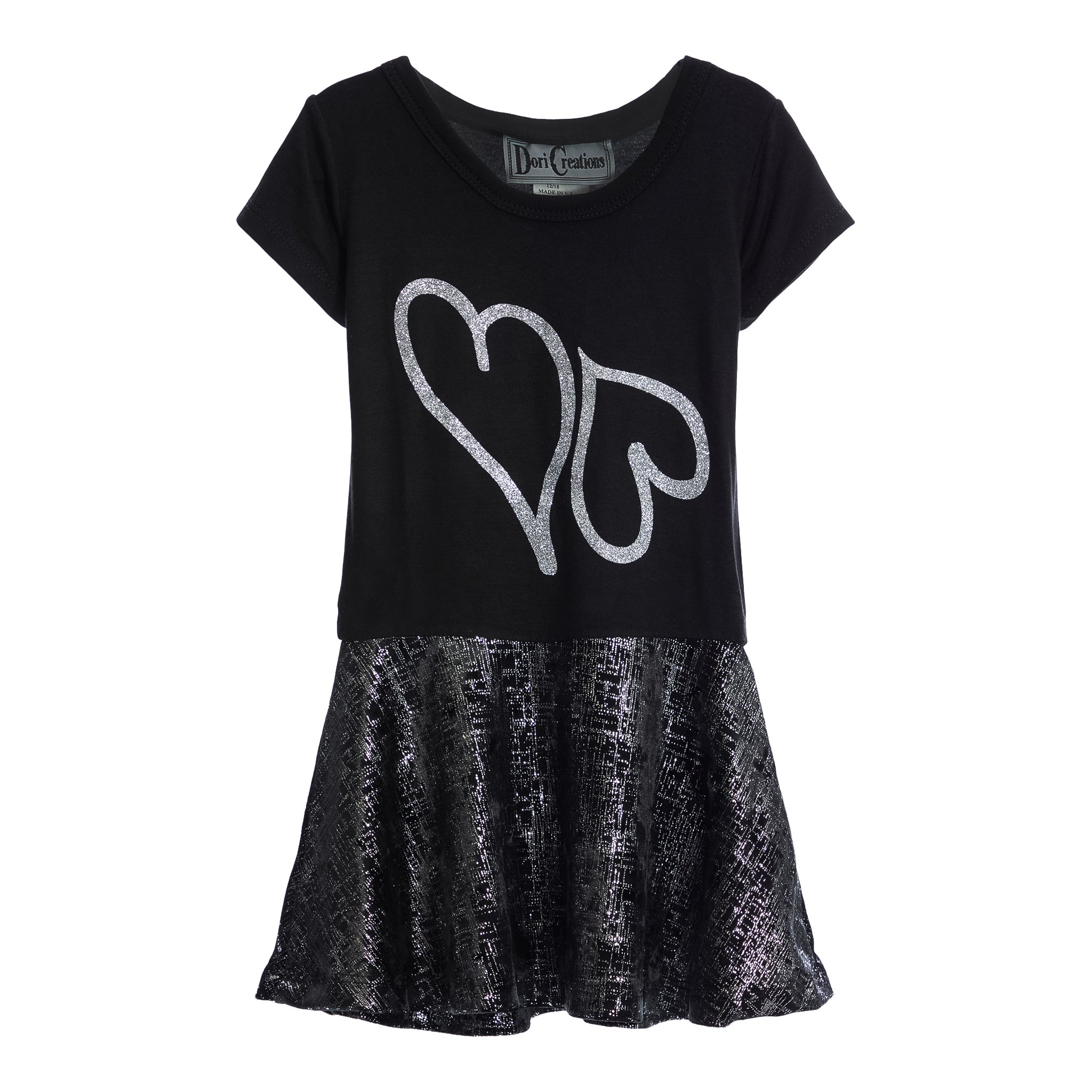Double Heart Velvet Bottom Dress - Denny's