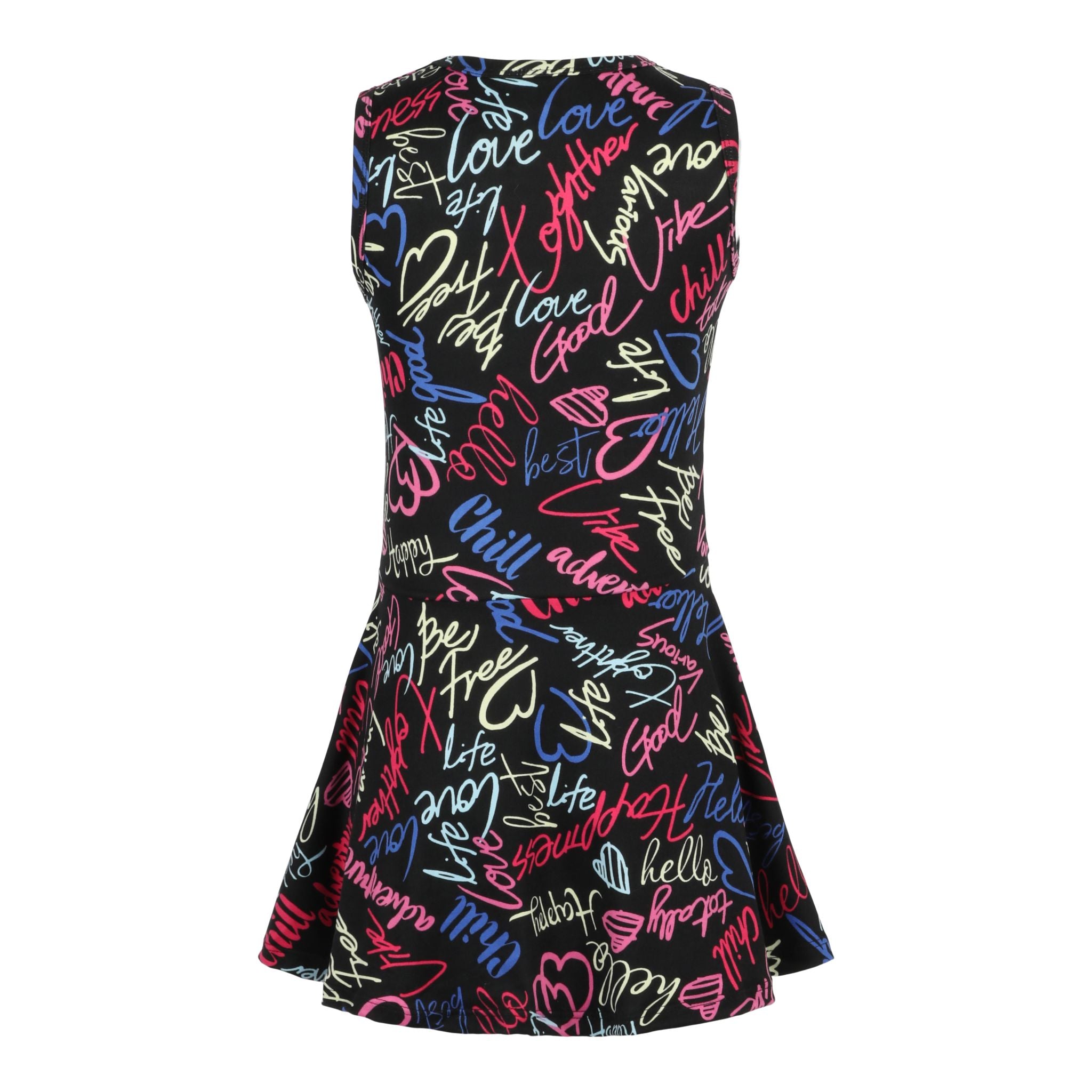 All Over Happiness Graffiti Tank Dress - Denny's