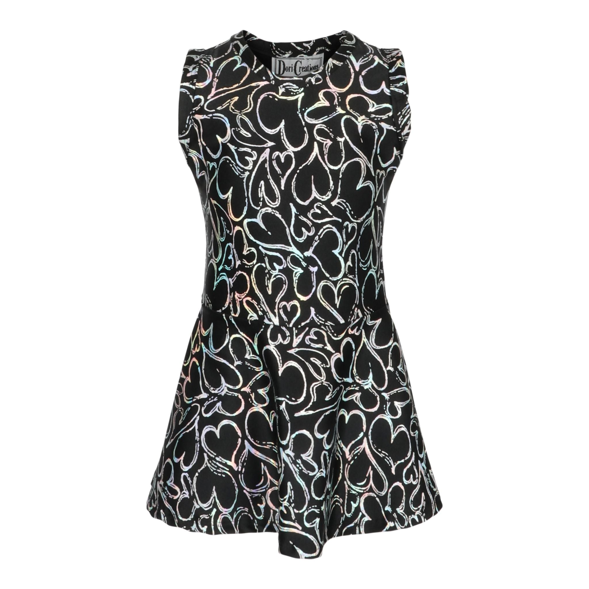 Allover Silver Hearts Tank Dress - Denny's