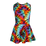 Tank Dress Primary Black Tie Dye All Over - Denny's