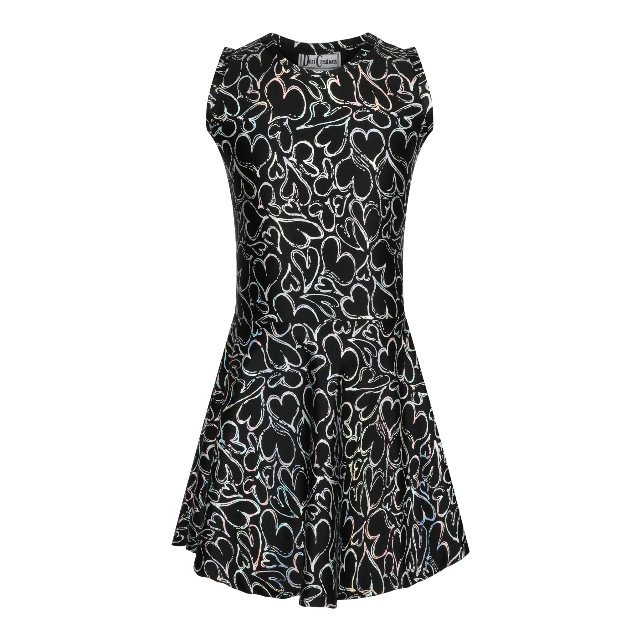Allover Silver Hearts Tank Dress - Denny's