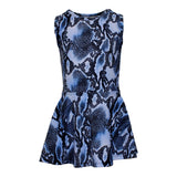 Navy/ Light Blue Snake Tank Dress - Denny's