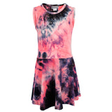 Soft Tie Dye Dress Neon Pink / Black - Denny's