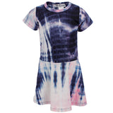 Short Sleeve Tie Dye Dress - Denny's