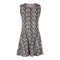 Sleeveless Black & White Soft Snake Dress - Denny's
