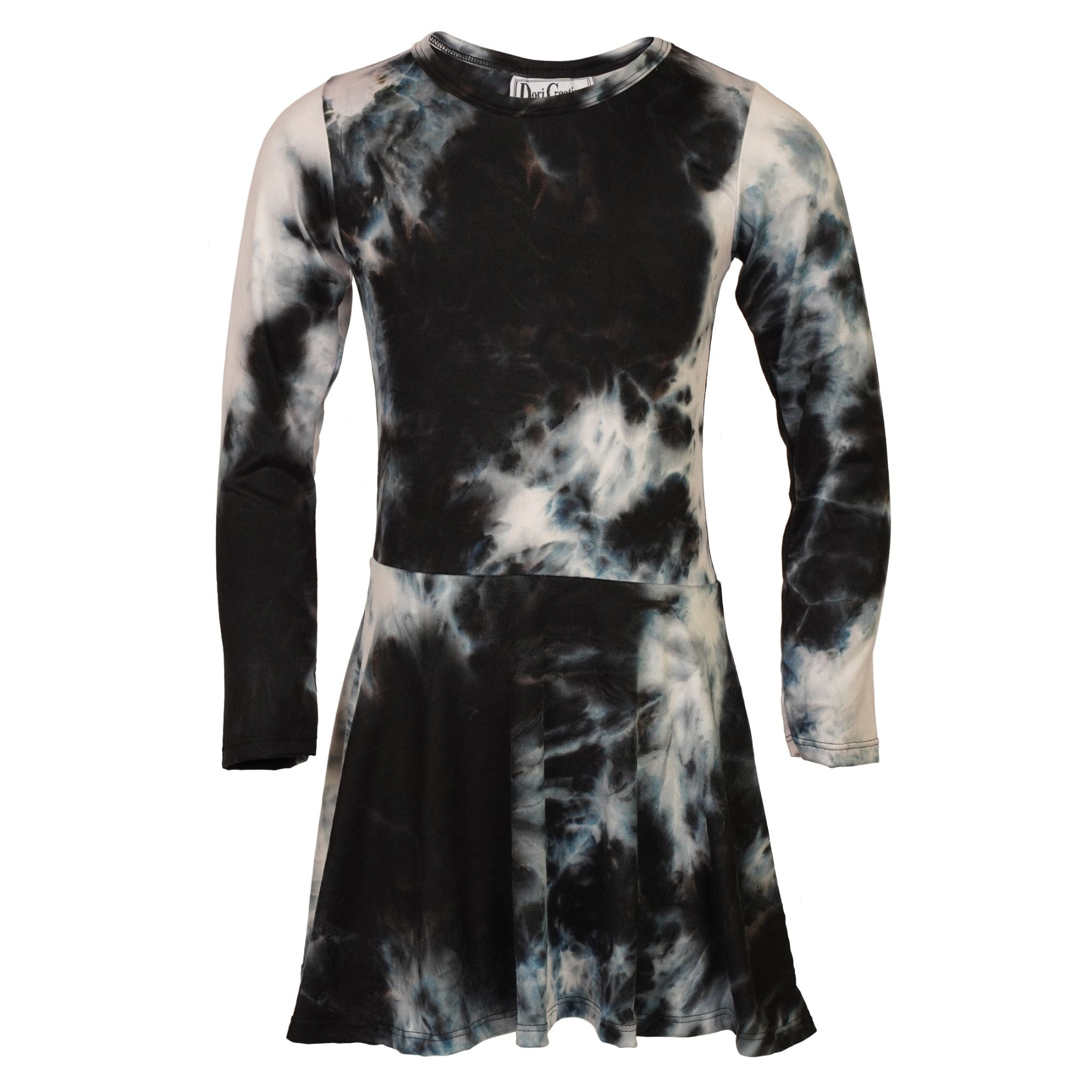 Allover Tie Dye Long Sleeve Dress - Denny's