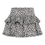 Ribbed Ruffle Skirt Leopard - Denny's