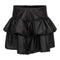 Pleather Ruffle Skirt - Denny's