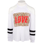 Long Sleeve Cold Shoulder with Leopard Love - Denny's