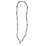 Blk/Turquoise Beaded Lanyard - Denny's