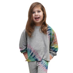 Diagnol Tie Dye Crop Sweatshirt - Denny's
