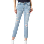 Mid Rise Distressed Crop Skinny Jean - Denny's