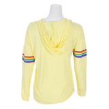 Long Sleeve Hoodie With Chest Stripe - Denny's