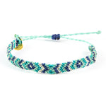 Blue n Teal Woven Friendship Bracelet - Denny's