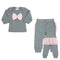 2 Piece Asphalt with Light Pink Sparkle Bow - Denny's