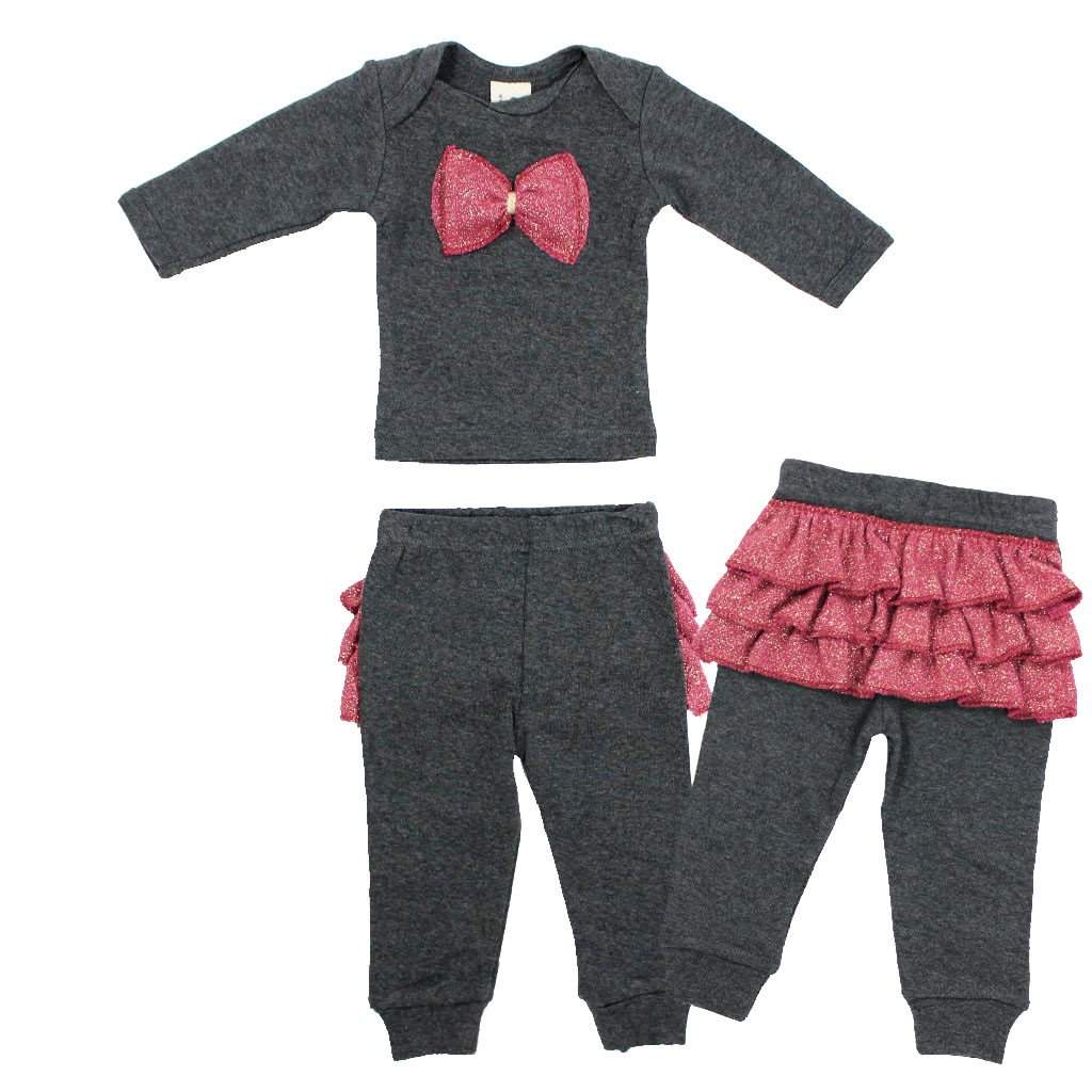 2pc Blush Gold Bow - Denny's