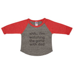 Watching The Game Long Sleeve Raglan - Denny's