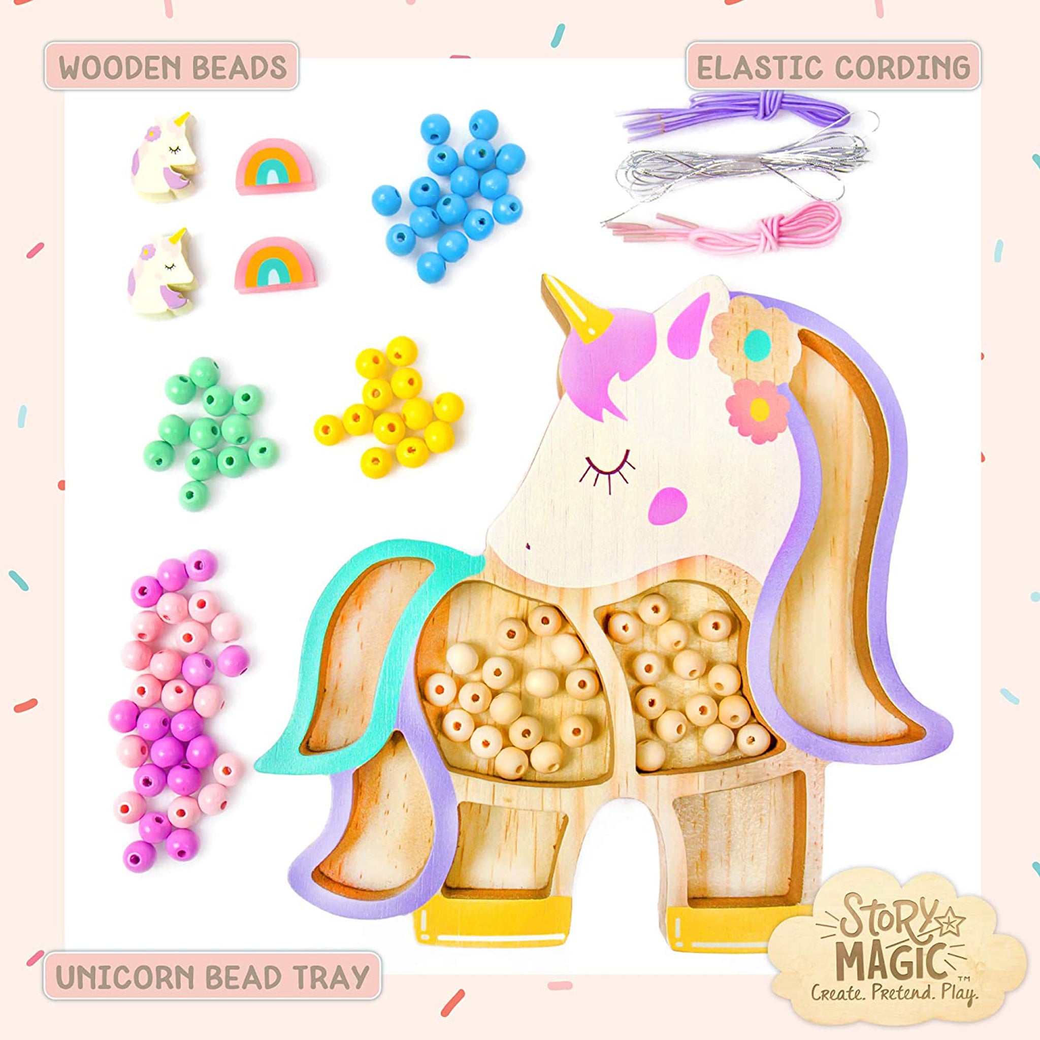 Story Magic Wooden Unicorn Bead Set - Denny's