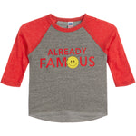 Already Famous Smiley Raglan Tee - Denny's