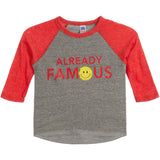 Already Famous Smiley Raglan Tee - Denny's