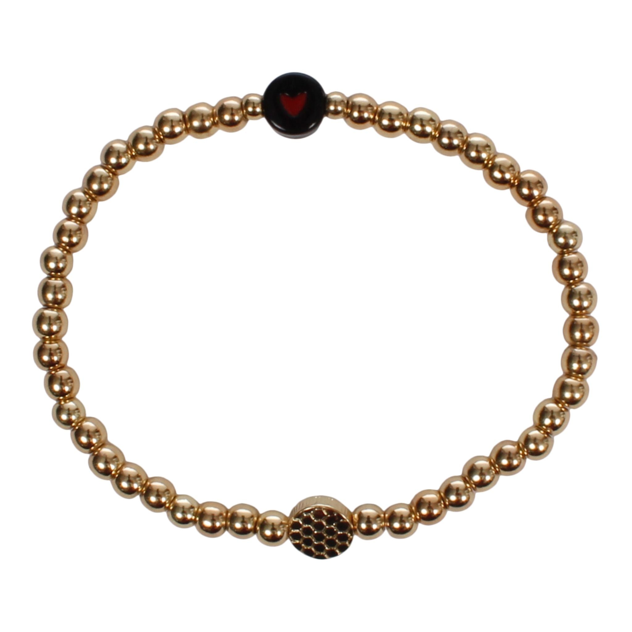 Red Heart Stretch Ball Bracelet - Denny's
